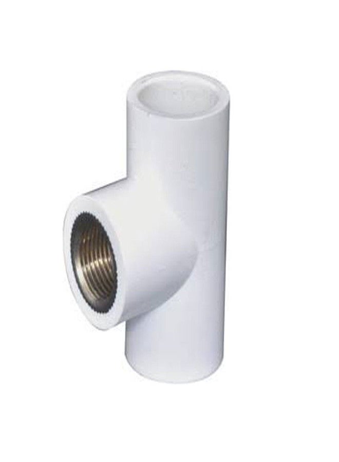 Prince 1/2 Inch UPVC Brass TEE (White)